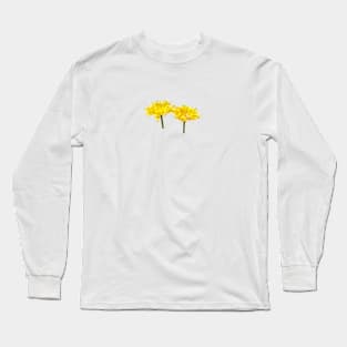 A pair of yellow flowers. No writing Long Sleeve T-Shirt